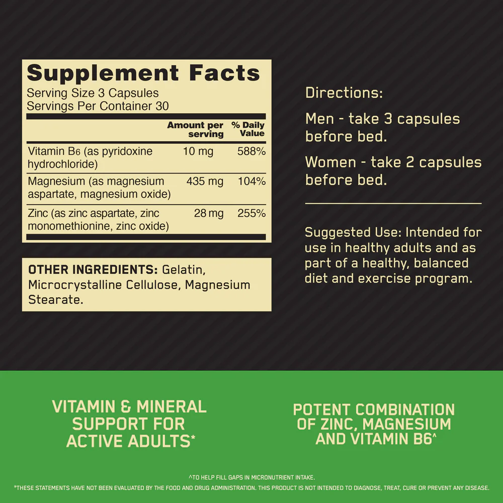 ON ZMA 90CAPS nutrition