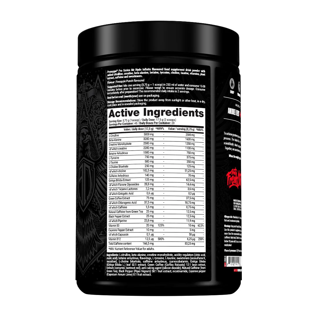 PROSUPPS MR HYDE INFINITE 350G (40SRV) nutrition