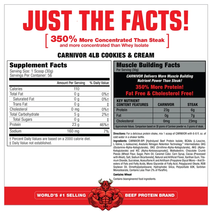 MUSCLEMEDS CARNIVOR ISOLATE BEEF PROTEIN - 1.68KG nutrition cookies